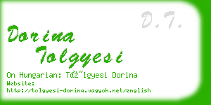 dorina tolgyesi business card